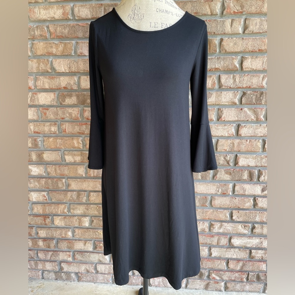 Lilly Pulitzer Black Sheath Dress with Bell Sleeves